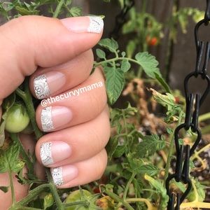 gypsy soul nail wraps French incoco nails style tips paisley black white